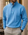 Mivanity Gentleman's Simple Stand-up Collar Long-sleeved Sweatshirt