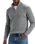 Mivanity Men's Quarter-Zip Stand-Up Collar Polo Shirt