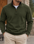 MIVANITY Men's Classic Quarter-Zip Pullover Sweatshirt