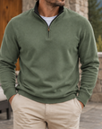 MIVANITY Men's Classic Quarter-Zip Pullover Sweatshirt