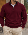MIVANITY Men's Classic Quarter-Zip Pullover Sweatshirt
