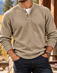 MIVANITY Men's Ridgewood Waffle Knit Henley Shirt