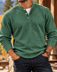 MIVANITY Men's Ridgewood Waffle Knit Henley Shirt