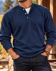 MIVANITY Men's Ridgewood Waffle Knit Henley Shirt