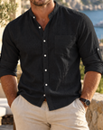 MIVANITY Riviera Signature Linen Shirt Lightweight Luxury For Effortless Style