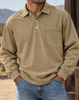 MIVANITY Vintage Forge Henley Shirt Rugged Heritage Style With Everyday Comfort