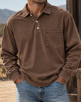 MIVANITY Vintage Forge Henley Shirt Rugged Heritage Style With Everyday Comfort