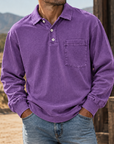 MIVANITY Vintage Forge Henley Shirt Rugged Heritage Style With Everyday Comfort