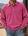 MIVANITY Vintage Forge Henley Shirt Rugged Heritage Style With Everyday Comfort