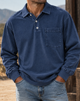 MIVANITY Vintage Forge Henley Shirt Rugged Heritage Style With Everyday Comfort