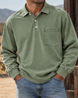 MIVANITY Vintage Forge Henley Shirt Rugged Heritage Style With Everyday Comfort