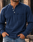 MIVANITY Vintage Forge Henley Shirt Rugged Style Meets Everyday Comfort