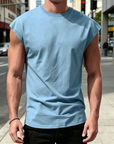 Men's Minimalist Drop Shoulder Sleeveless Tee