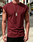 Men's Minimalist Drop Shoulder Sleeveless Tee