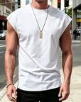 Men's Minimalist Drop Shoulder Sleeveless Tee