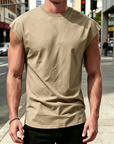 Men's Minimalist Drop Shoulder Sleeveless Tee