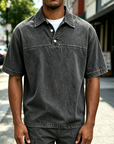 Mivanity Acid Wash Cotton Polo Shirts