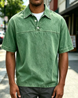 Mivanity Acid Wash Cotton Polo Shirts