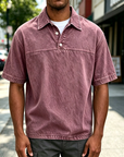 Mivanity Acid Wash Cotton Polo Shirts