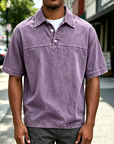 Mivanity Acid Wash Cotton Polo Shirts