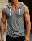 Mivanity Athleisure Drawstring Hooded Tank Top