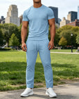 Mivanity Athleisure Jacquard T-Shirt Pants Sets