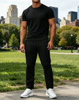 Mivanity Athleisure Jacquard T-Shirt Pants Sets