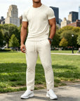 Mivanity Athleisure Jacquard T-Shirt Pants Sets