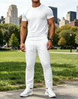 Mivanity Athleisure Jacquard T-Shirt Pants Sets