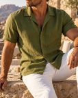 Mivanity Atlas Textured Short Sleeve Shirt