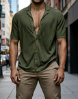 Mivanity Breathable Button Down Knit Shirts