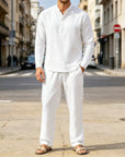 Mivanity Casual 2 Pieces Henley Shirts Sets