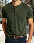 Mivanity Casual Basic Henley Shirts