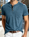 Mivanity Casual Basic Henley Shirts