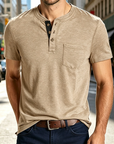 Mivanity Casual Basic Henley Shirts