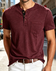 Mivanity Casual Basic Henley Shirts