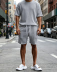 Mivanity Casual Breathable Pit Strip Tracksuit Sets