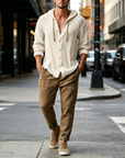 Mivanity Casual Cotton Linen Hooded Top