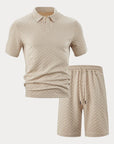 Mivanity Casual Jacquard Textured Matching Sets