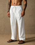 Mivanity Casual Loose Fit Cotton Linen Straight Pants