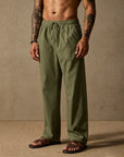 Mivanity Casual Loose Fit Cotton Linen Straight Pants