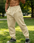 Mivanity Casual Loose Fit Jacquard Jogging Pants