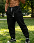 Mivanity Casual Loose Fit Jacquard Jogging Pants