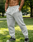 Mivanity Casual Loose Fit Jacquard Jogging Pants