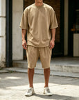 Mivanity Casual Loose Fit Solid Sports Sets