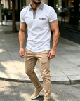 Mivanity Casual Plaid Collar Polo Shirts