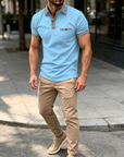 Mivanity Casual Plaid Collar Polo Shirts