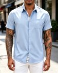 Mivanity Casual Plaid Splicing Shirts