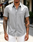 Mivanity Casual Plaid Splicing Shirts