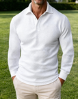 Mivanity Casual Regular Fit Waffle Polo Shirts